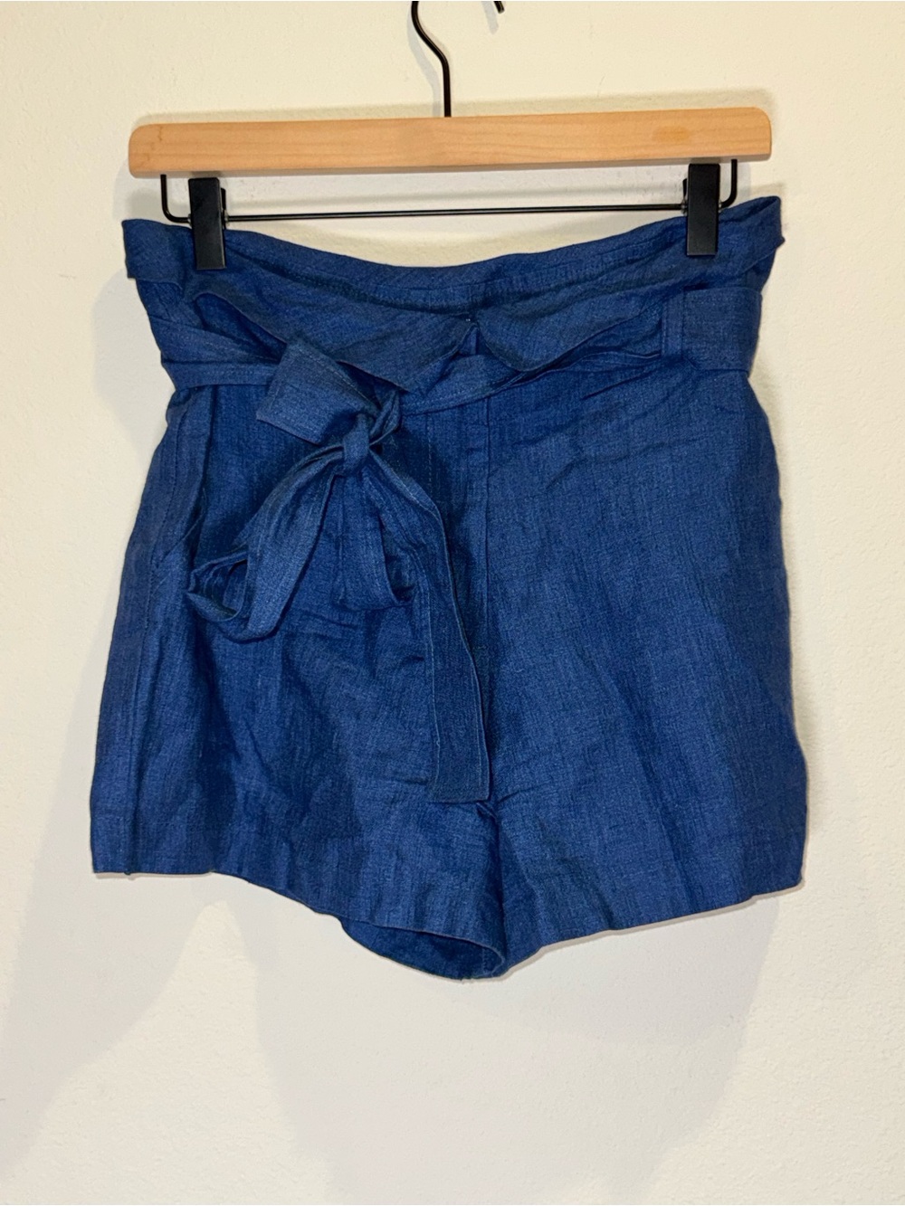 Idillio Positano 100% Linen Paperbag Tie Waist Shorts Small
